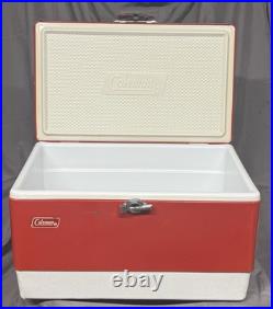 Vintage Coleman Metal Cooler Mini Red 18x11x13 Clean Made in USA