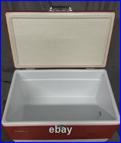 Vintage Coleman Metal Cooler Mini Red 18x11x13 Clean Made in USA