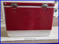 Vintage Coleman Metal Cooler Mini Red 18x11x13 Clean Made in USA