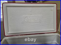 Vintage Coleman Metal Cooler Mini Red 18x11x13 Clean Made in USA