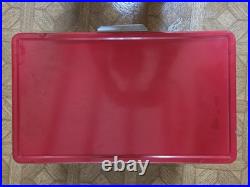 Vintage Coleman Metal Cooler Mini Red 18x11x13 Clean Made in USA