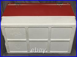 Vintage Coleman Metal Cooler Mini Red 18x11x13 Clean Made in USA