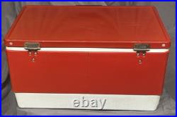 Vintage Coleman Metal Cooler Mini Red 18x11x13 Clean Made in USA