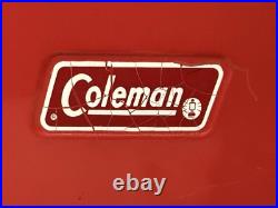 Vintage Coleman Metal Cooler Mini Red 18x11x13 Clean Made in USA