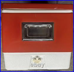 Vintage Coleman Metal Cooler Mini Red 18x11x13 Clean Made in USA