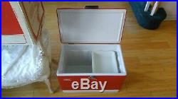 Vintage Coleman Red Metal Cooler Snow-Lite 56 Quart Model 5255c703 With Box