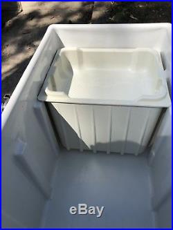 Vintage Coleman Red Metal Cooler Vg Used Condition (very Clean)