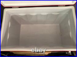 Vintage Coleman Red Metal Ice Chest Cooler 22 Display Retro Camping Made In USA