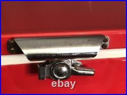 Vintage Coleman Red Metal Ice Chest Cooler 22 Display Retro Camping Made In USA