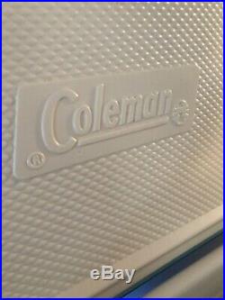 Vintage Coleman Snow Lite 56 Quart 5255C706 Blue Cooler in Box VERY CLEAN