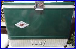 Vintage Coleman Snow Lite Diamond Logo Cooler Green Metal with Orig. Box 5215 700