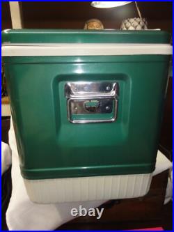 Vintage Coleman Snow Lite Diamond Logo Cooler Green Metal with Orig. Box 5215 700