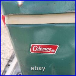 Vintage Coleman Snow-Lite Green Metal Cooler Latch Broke