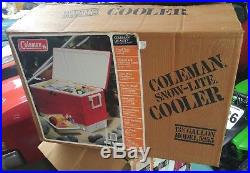 Vintage Coleman Snow-lite Metal Cooler Unused In Box