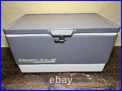 Vintage Coleman Steel Belted 40 Qt Cooler Grey