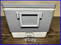 Vintage Coleman Steel Belted 40 Qt Cooler Grey