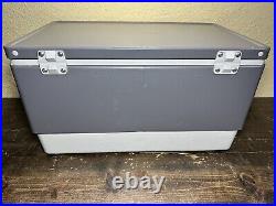 Vintage Coleman Steel Belted 40 Qt Cooler Grey