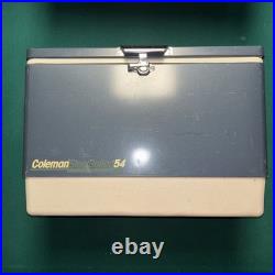 Vintage Coleman Steel Belted 54 Qt Cooler Vintage Blue withBox Camping Ice 1986