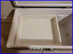 Vintage Coleman Steel Belted Green Cooler with Tray USA