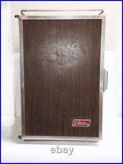 Vintage Coleman Upright Cooler 3-Way Fridge Tan/Wood Grain, Metal Trim 26x16x16 Vintage Coleman Upright Cooler 3-Way Fridge Tan/Wood Grain, Metal Trim 26x16x16