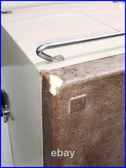 Vintage Coleman Upright Cooler 3-Way Fridge Tan/Wood Grain, Metal Trim 26x16x16 Vintage Coleman Upright Cooler 3-Way Fridge Tan/Wood Grain, Metal Trim 26x16x16