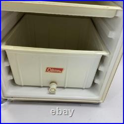 Vintage Coleman Upright Cooler 3-Way Fridge Tan/Wood Grain, Metal Trim 26x16x16