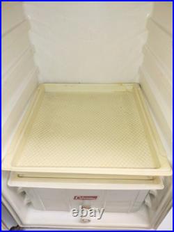 Vintage Coleman Upright Cooler 3-Way Fridge Tan/Wood Grain, Metal Trim 26x16x16 Vintage Coleman Upright Cooler 3-Way Fridge Tan/Wood Grain, Metal Trim 26x16x16