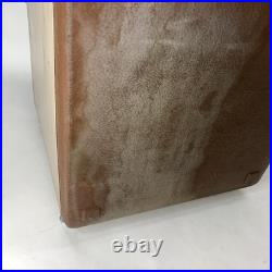 Vintage Coleman Upright Cooler 3-Way Fridge Tan/Wood Grain, Metal Trim 26x16x16