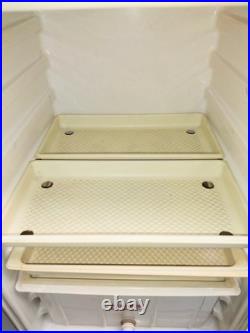 Vintage Coleman Upright Cooler 3-Way Fridge Tan/Wood Grain, Metal Trim 26x16x16 Vintage Coleman Upright Cooler 3-Way Fridge Tan/Wood Grain, Metal Trim 26x16x16