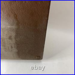 Vintage Coleman Upright Cooler 3-Way Fridge Tan/Wood Grain, Metal Trim 26x16x16