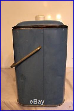 Vintage Collector Cooler, 1950's Pepsi Cooler, Blue Metal