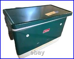 Vintage Cooler Camping Traveling Retro Green Coleman Metal