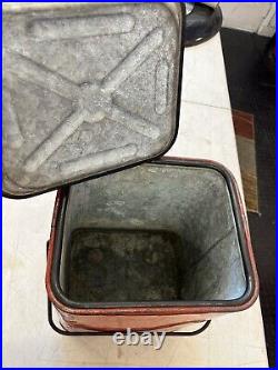 Vintage Cooler Chest Metal Cooler Therm A Chest Small Made in USA Non Embossed