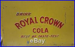 Vintage Cooler Metal RC Cola Soda Royal Crown Picnic Cooler Progress Embossed