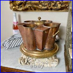 Vintage Copper & Brass Wine Cooler Chiller Wine Bucket 4 Bottles of Wine Metal