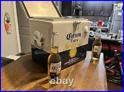 Vintage Corona Cooler. Find Your Beach Metal Cooler/Ice Chest. Classic Cooler
