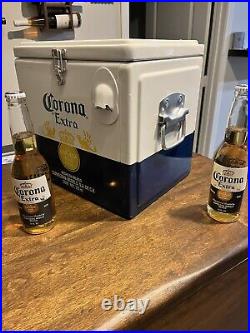 Vintage Corona Cooler. Find Your Beach Metal Cooler/Ice Chest. Classic Cooler