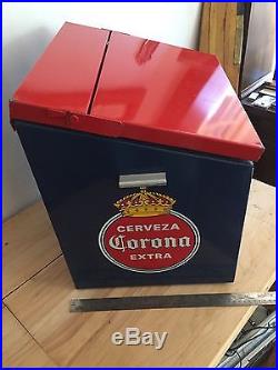 Vintage Corona Extra Cerveza Beer Metal Ice Chest Cooler from a bar with Opener