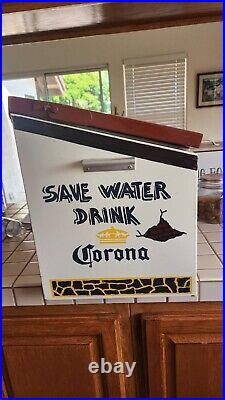 Vintage Corona Extra Metal Beer Cooler / Ice Chest In Excellent Condition RARE
