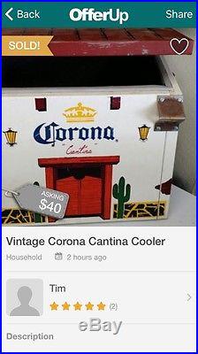 Vintage Corona Metal Cooler
