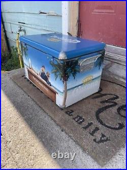 Vintage Corona Metal Ice Chest Cooler With Bottle Opener Tony Romo Rare