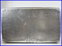 Vintage Cronco Cronstrom's Metal Cooler Ice Chest Blue Padded Seat Lid Tray 22