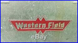 Vintage Cronstroms Western Field Large Aluminum Cooler Montgomery Ward`s