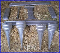 Vintage Double Basin Wash Tub Stand NOS Wheeling Galvanized Metal Planter Cooler