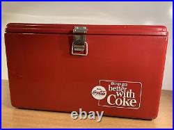 Vintage Double Handled Metal Coca Cola Things Go Better with Coke Cooler