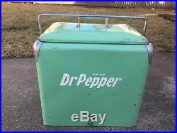 Vintage Dr Pepper Cooler Progress Refrigerator Co 1950'S Metal Green Opener Soda