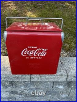 Vintage Drink Coca Cola Cooler Icebox Metal Vintage Drink Coca Cola Cooler Icebox Metal