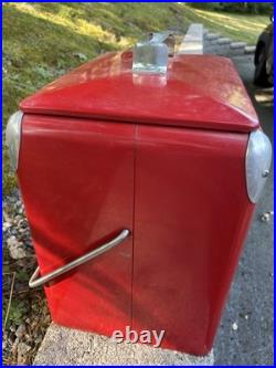 Vintage Drink Coca Cola Cooler Icebox Metal