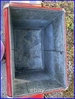 Vintage Drink Coca Cola Cooler Icebox Metal