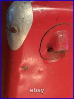 Vintage Drink Coca Cola Cooler Icebox Metal Action Mfg 1950's